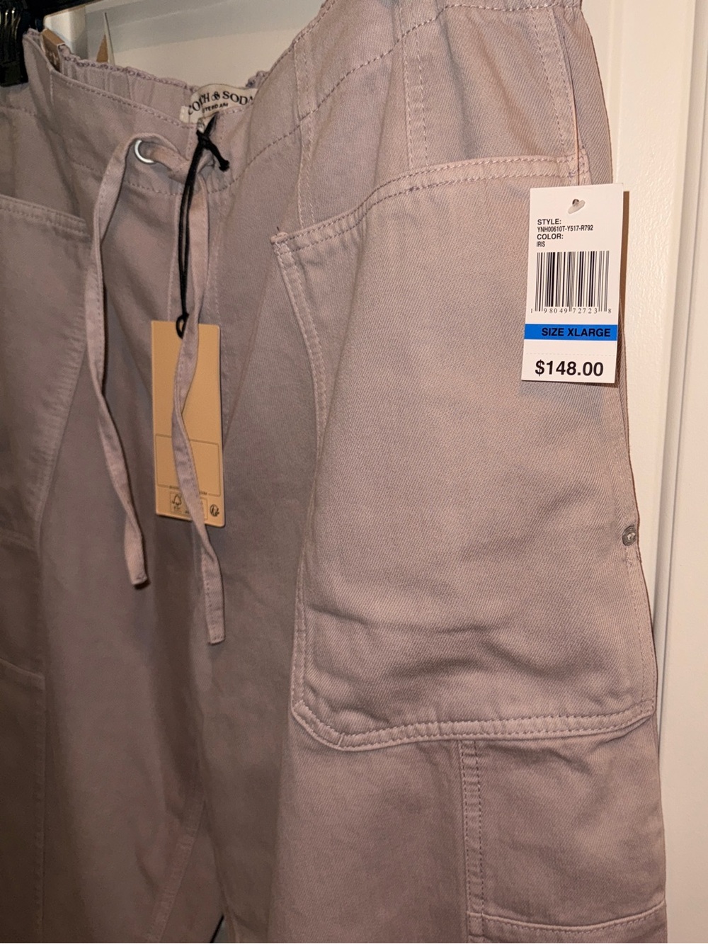 Scotch & Soda Light Beige Drawstring Waist Pants